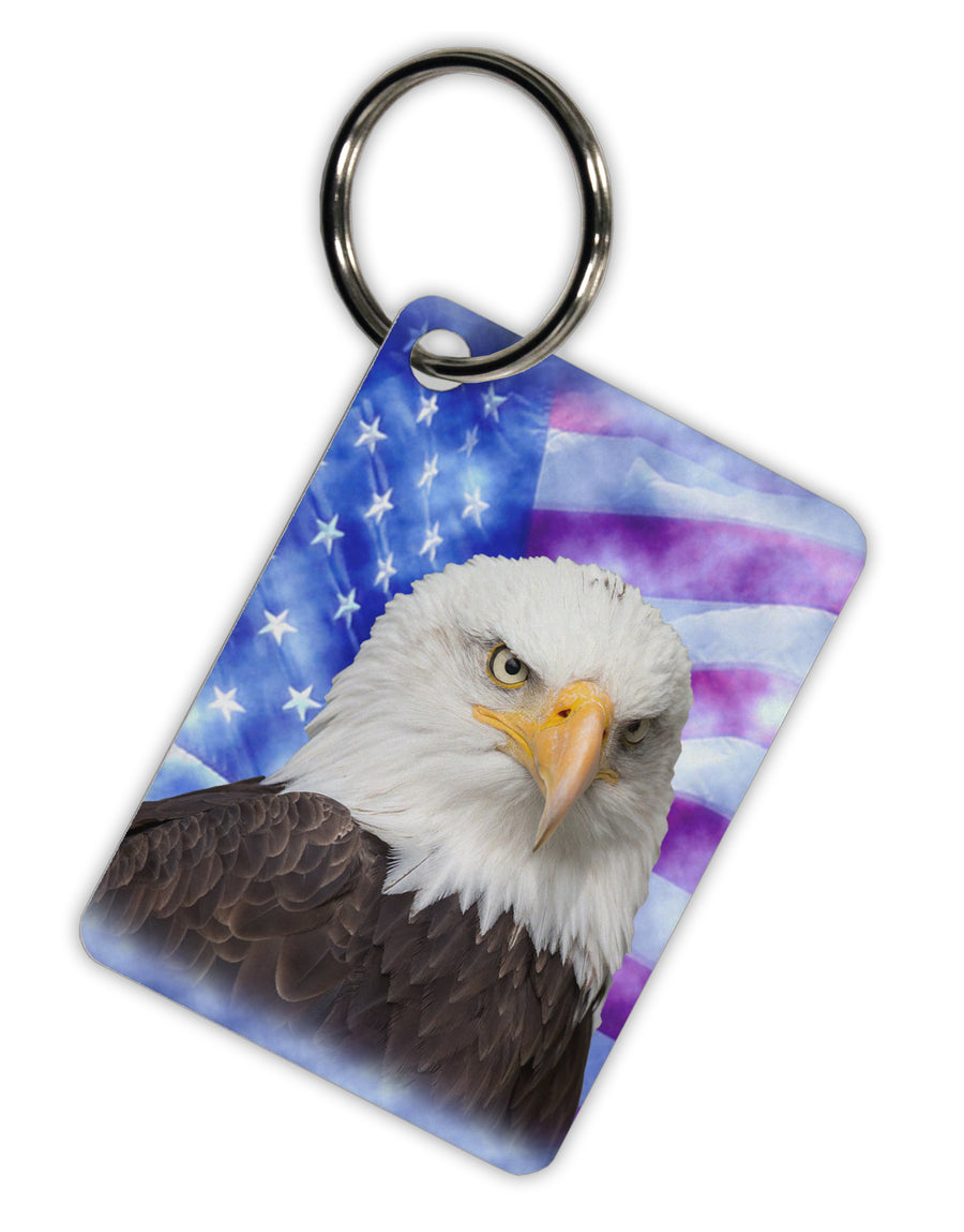 All American Eagle All Over Aluminum Keyring Tag All Over Print by TooLoud-Keyring-TooLoud-White-Davson Sales