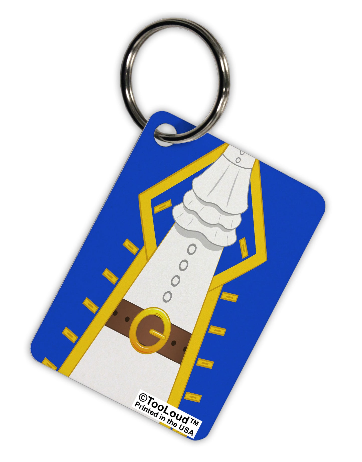 Pirate Captain Costume - Blue Aluminum Keyring Tag All Over Print-Keyring-TooLoud-White-Davson Sales