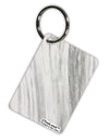 White Marble Pattern Aluminum Keyring Tag All Over Print by TooLoud-TooLoud-White-Davson Sales
