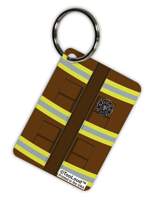 Firefighter Brown AOP Aluminum Keyring Tag All Over Print-Keyring-TooLoud-White-Davson Sales