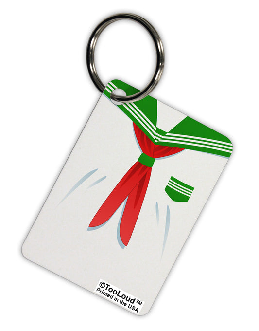 School Uniform Costume - Green Aluminum Keyring Tag All Over Print-Keyring-TooLoud-White-Davson Sales