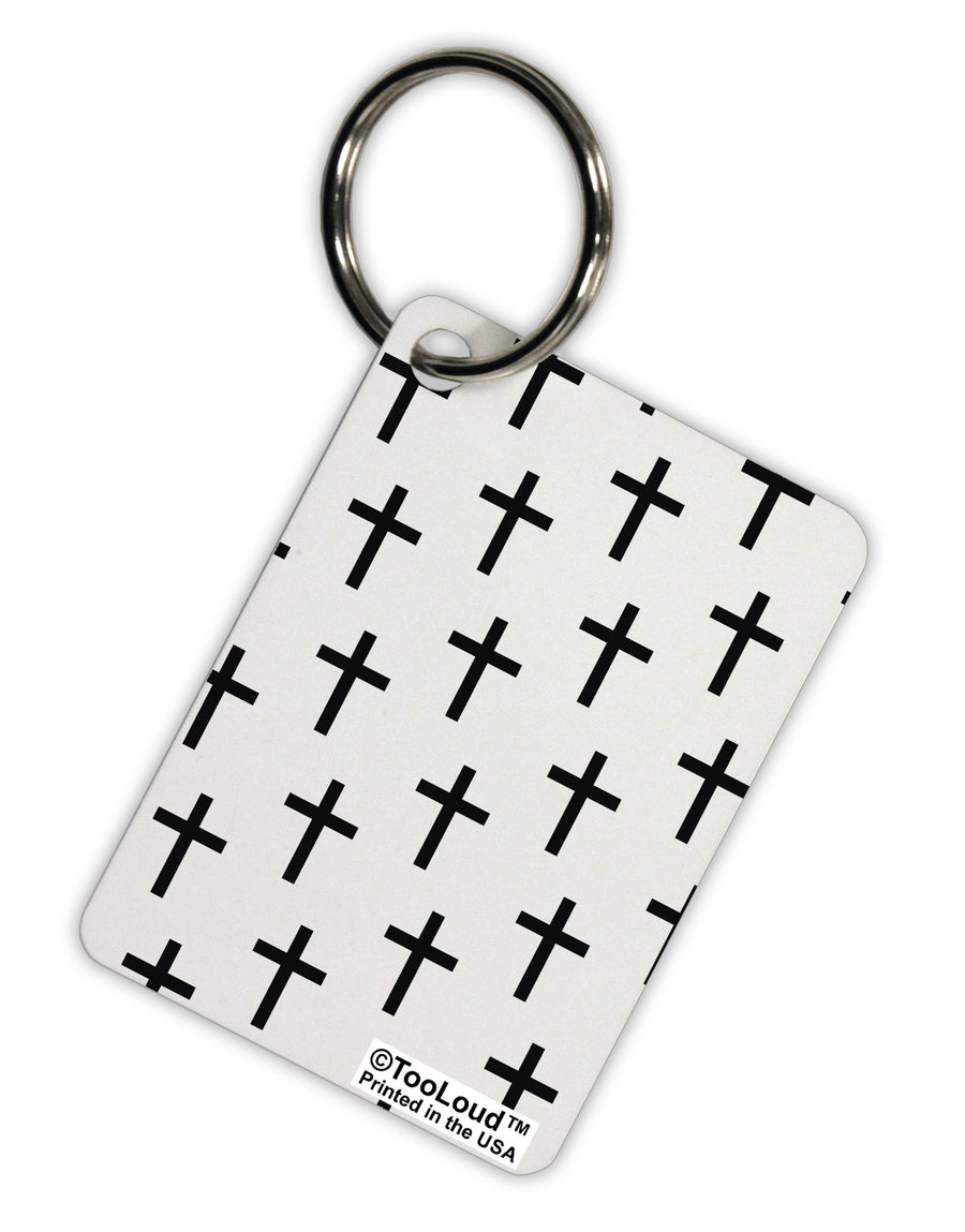 Christian Crosses Aluminum Keyring Tag All Over Print-Keyring-TooLoud-White-Davson Sales