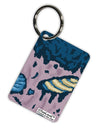 Pixel Zombie Costume Blue Aluminum Keyring Tag All Over Print-Keyring-TooLoud-White-Davson Sales