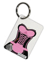 French Maid Pink AOP Aluminum Keyring Tag All Over Print-Keyring-TooLoud-White-Davson Sales