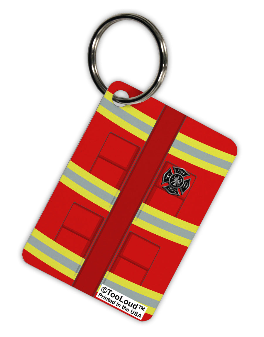 Firefighter Red AOP Aluminum Keyring Tag All Over Print-Keyring-TooLoud-White-Davson Sales