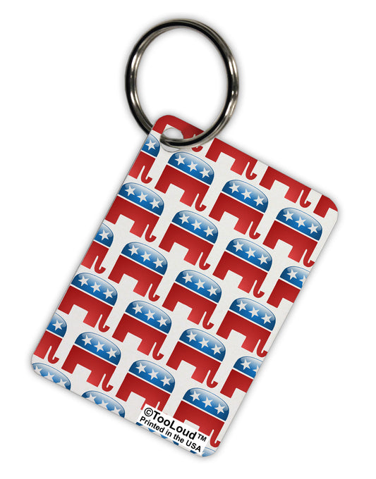 Republican Symbol All Over Aluminum Keyring Tag All Over Print-Keyring-TooLoud-White-Davson Sales