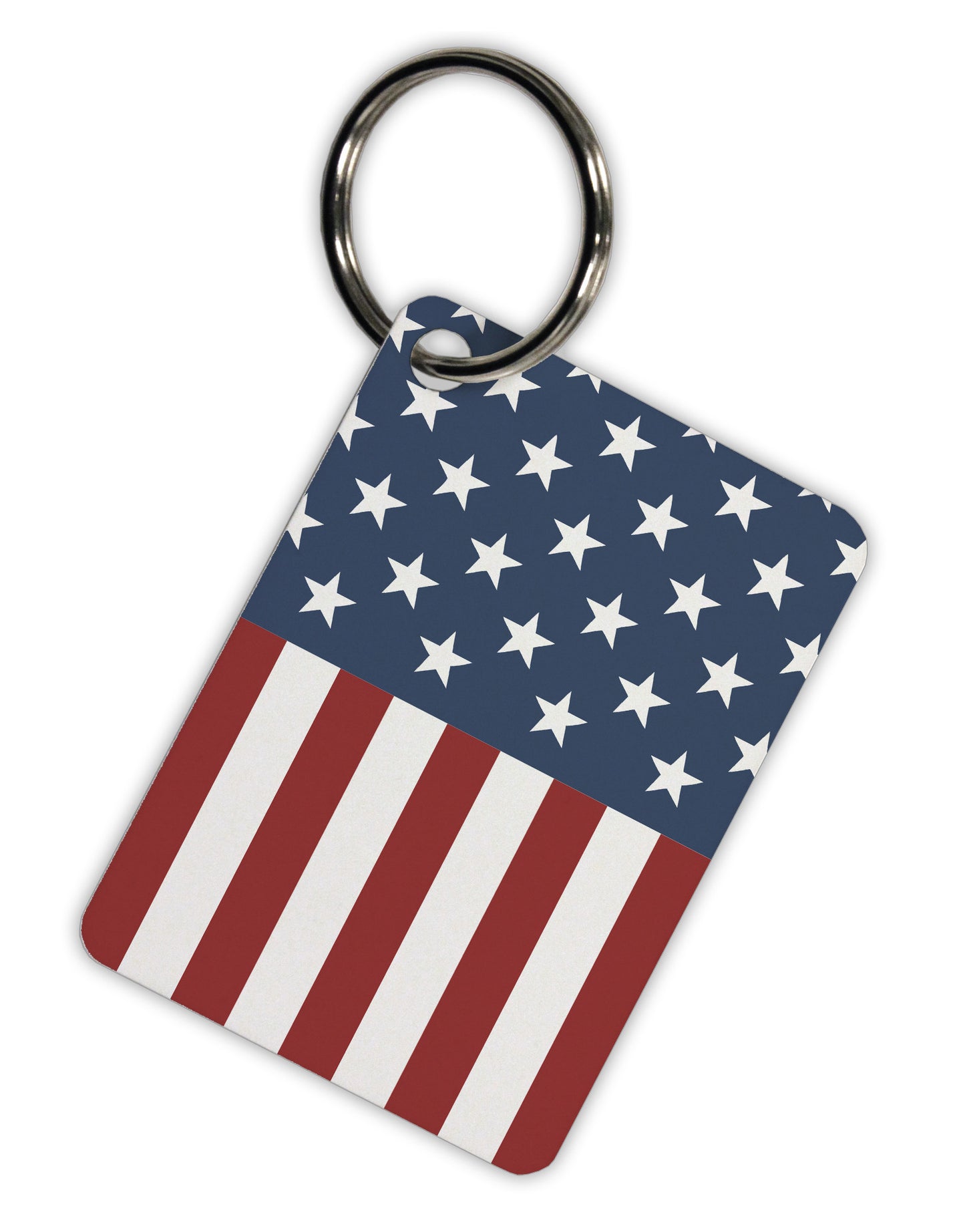 Stars and Stripes American Flag Aluminum Keyring Tag All Over Print-Keyring-TooLoud-White-Davson Sales
