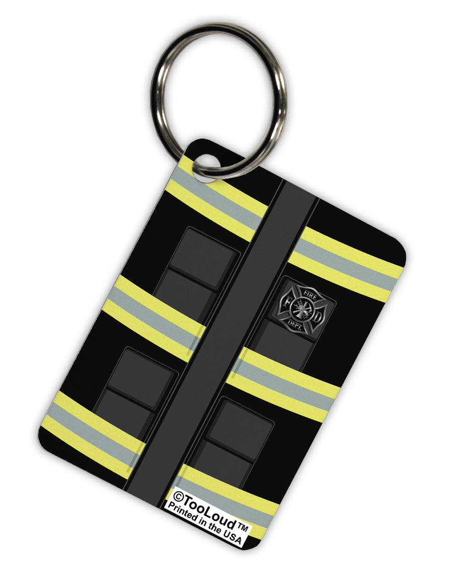 Firefighter Black AOP Aluminum Keyring Tag All Over Print-Keyring-TooLoud-White-Davson Sales