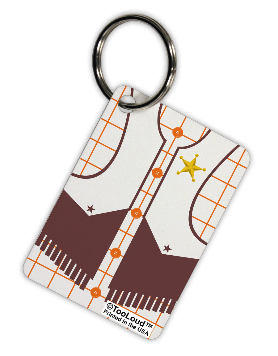 Cowboy White AOP Aluminum Keyring Tag All Over Print-Keyring-TooLoud-White-Davson Sales