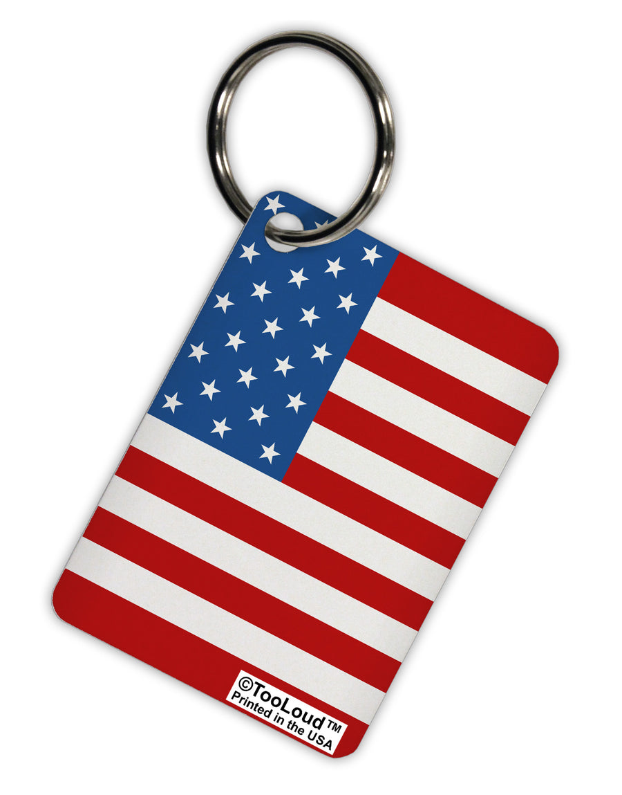 TooLoud USA Flag AOP Aluminum Keyring Tag All Over Print-Keyring-TooLoud-White-Davson Sales