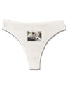 Laying White Wolf Womens Thong Underwear