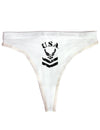 USA Military Air Force Stencil Logo Womens Thong Underwear-Womens Thong-TooLoud-White-X-Small-Davson Sales