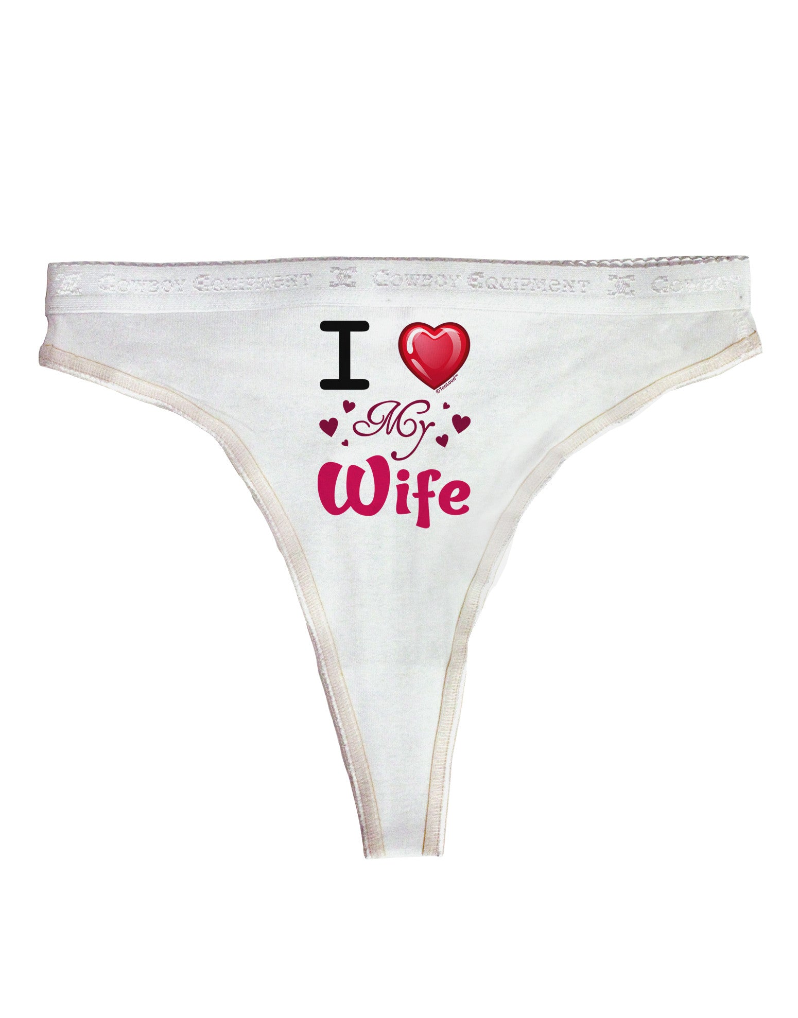 I Love Heart My Wife Womens Thong Underwear