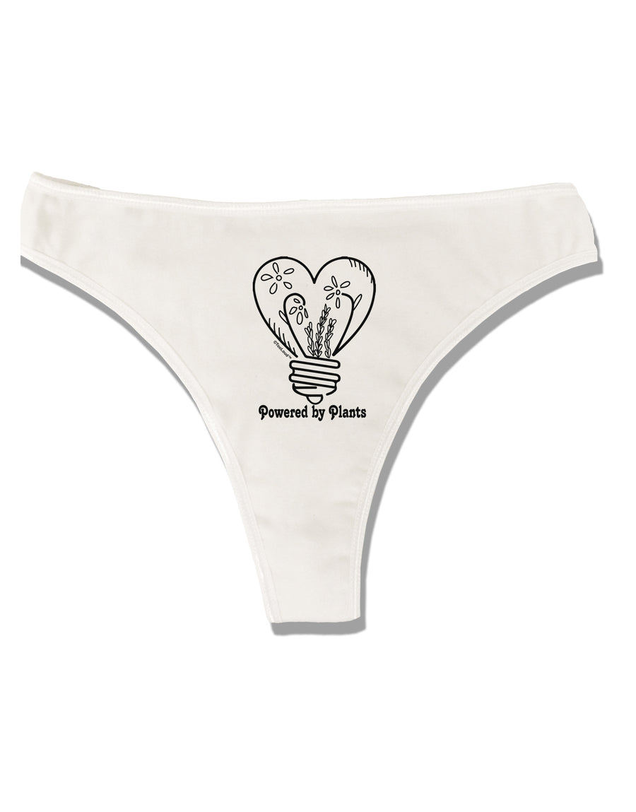 Powered by Plants Womens Thong Underwear-Womens Thong-TooLoud-White-X-Small-Davson Sales