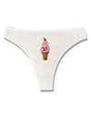 Cute Ice Cream Cone Womens Thong Underwear-Womens Thong-TooLoud-White-X-Small-Davson Sales