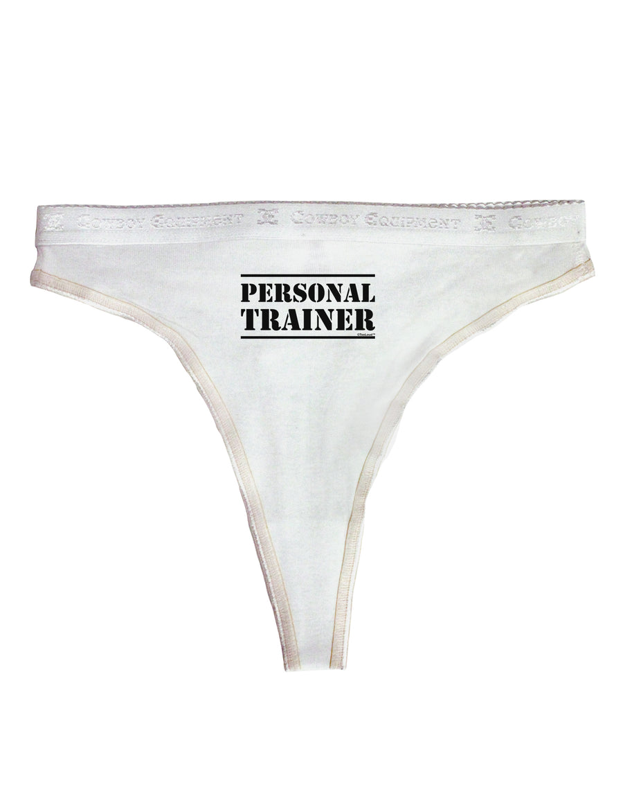Personal Trainer Military Text Womens Thong Underwear-Womens Thong-TooLoud-White-X-Small-Davson Sales