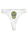 Version 7 Poison Day of the Dead Calavera Womens Thong Underwear-Womens Thong-TooLoud-White-X-Small-Davson Sales