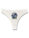 Planet Earth Text Womens Thong Underwear