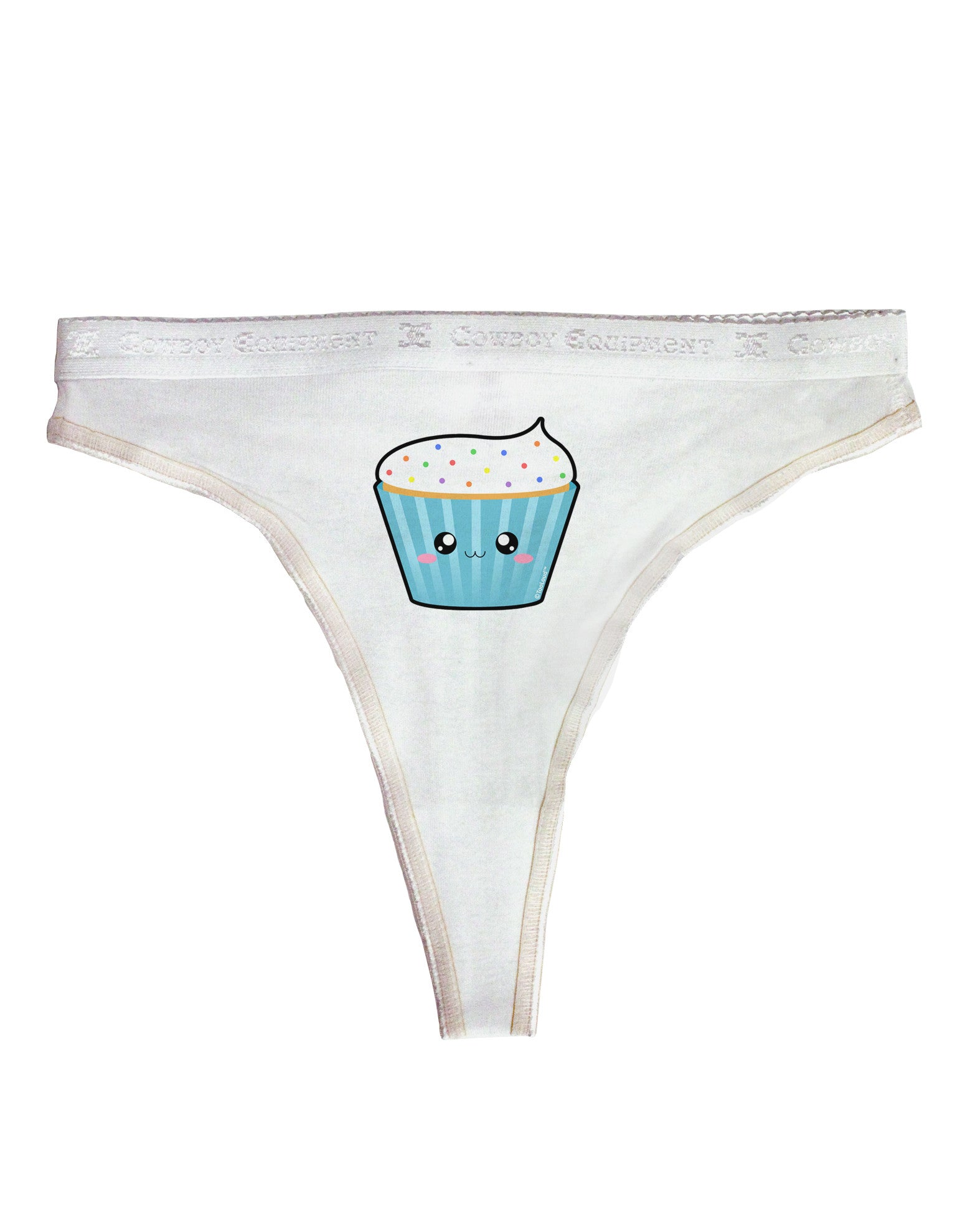  TOOLOUD Cream Filled Pink Cupcake Design Womens Thong Underwear  - White - Small : Clothing, Shoes & Jewelry