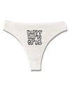 Happy Mardi Gras Text 2 BnW Womens Thong Underwear-Womens Thong-TooLoud-White-X-Small-Davson Sales