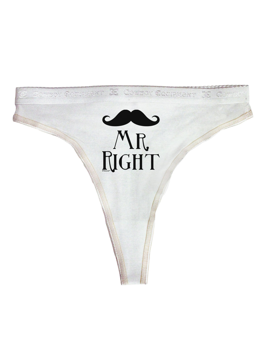 Mr Right Womens Thong Underwear-Womens Thong-TooLoud-White-X-Small-Davson Sales