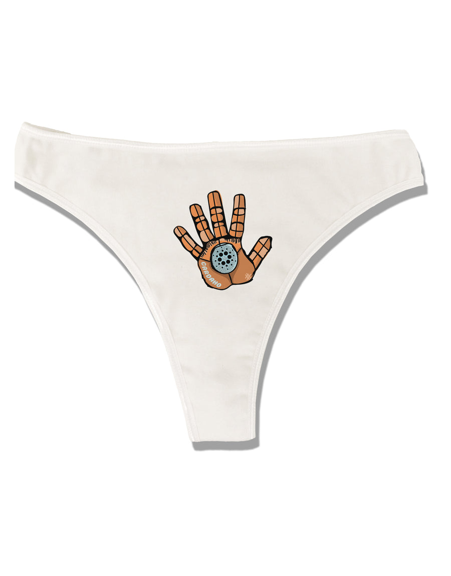 Cardano Hero Hand Womens Thong Underwear-Womens Thong-TooLoud-White-X-Small-Davson Sales