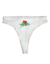Holly Seasons Greetings Text Womens Thong Underwear by TooLoud-Womens Thong-TooLoud-White-X-Small-Davson Sales