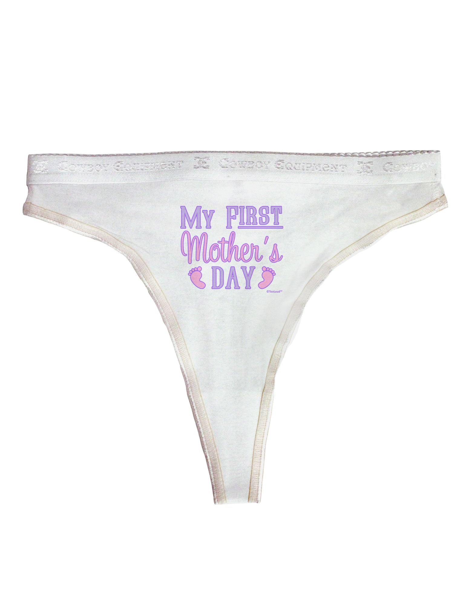 My First Mother's Day - Baby Feet - Pink Womens Thong Underwear by