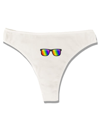 Pride Rainbow Lenses Womens Thong Underwear by TooLoud-Womens Thong-TooLoud-White-X-Small-Davson Sales
