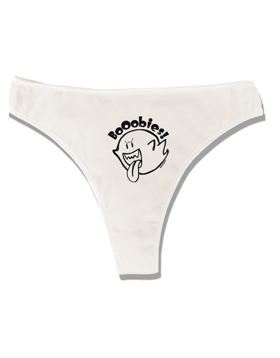 Booobies Womens Thong Underwear-Womens Thong-TooLoud-White-X-Small-Davson Sales