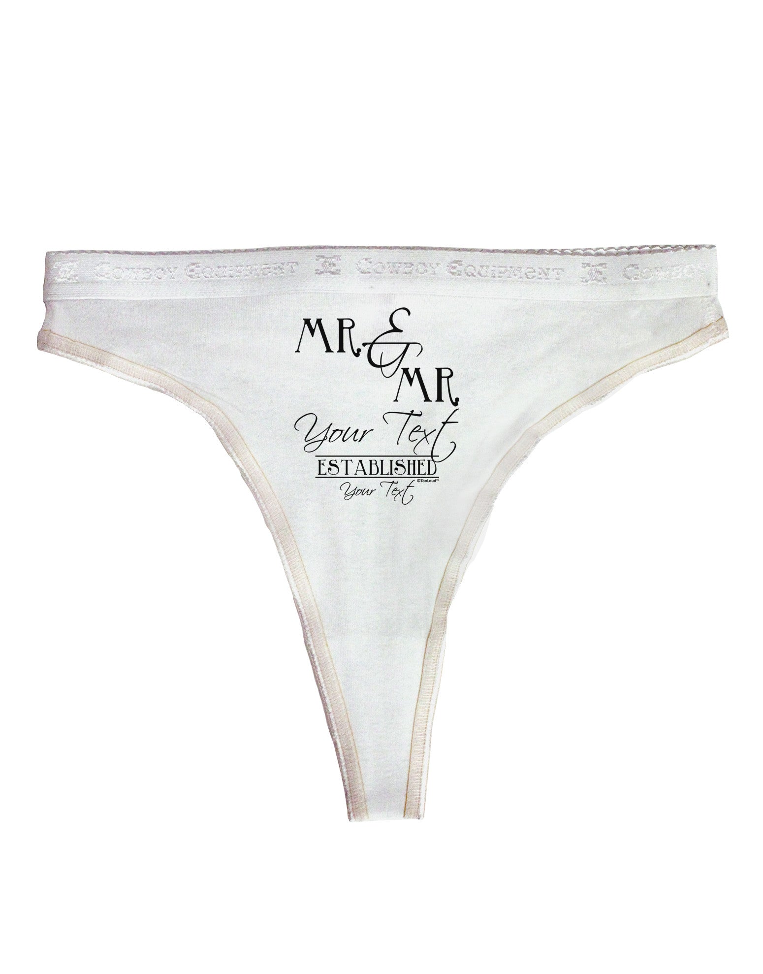 Personalized Mr and Mr -Name- Established -Date- Design Womens Thong U -  Davson Sales