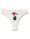I Heart My Pug Womens Thong Underwear by TooLoud