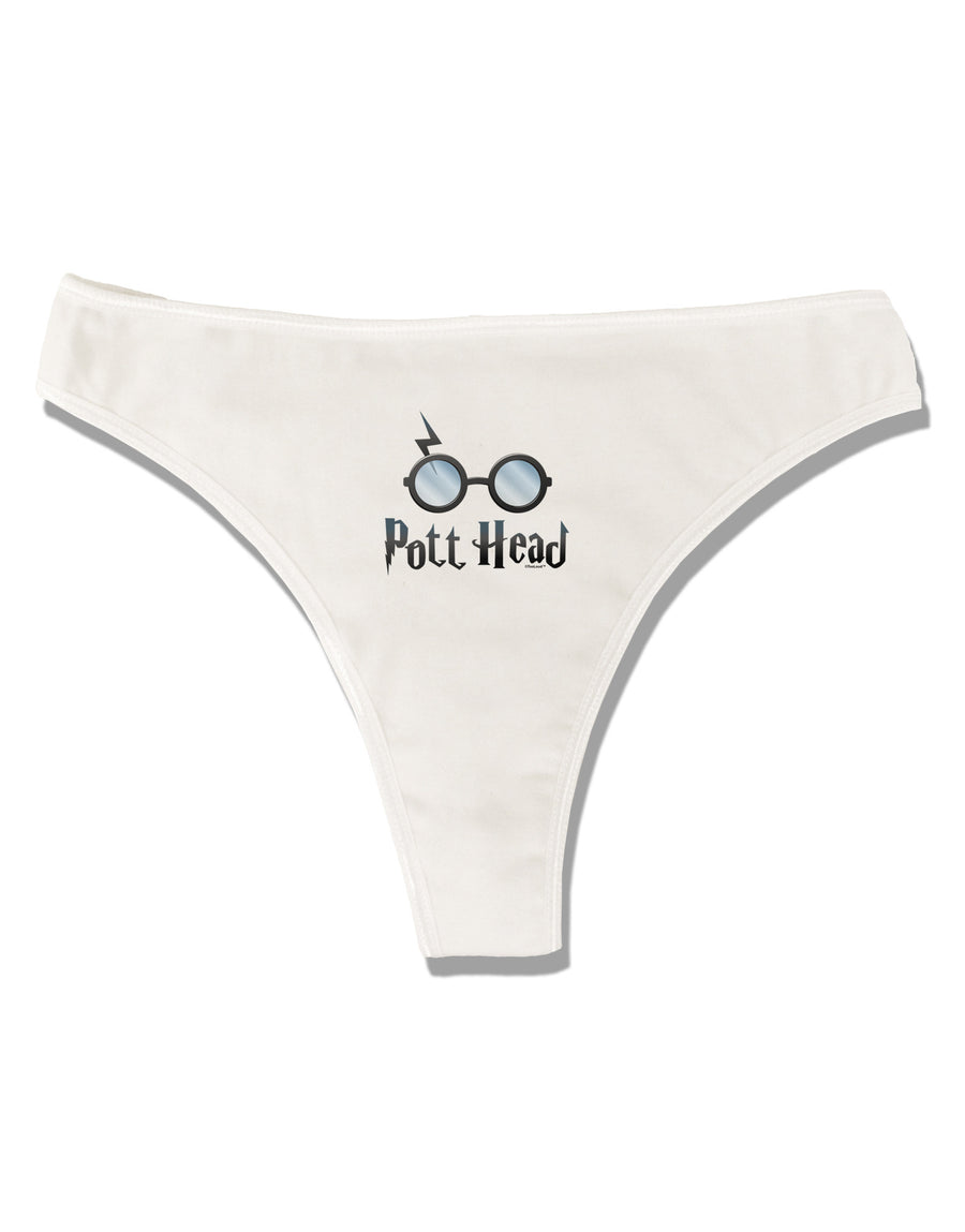 Pott Head Magic Glasses Womens Thong Underwear-Womens Thong-TooLoud-White-X-Small-Davson Sales