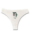 TooLoud Virgo Symbol Womens Thong Underwear-Womens Thong-TooLoud-White-X-Small-Davson Sales