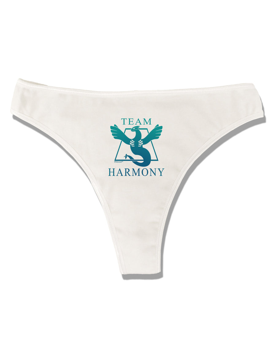 Team Harmony Womens Thong Underwear-Womens Thong-TooLoud-White-X-Small-Davson Sales