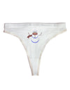 Snowman with Scarf Design Womens Thong Underwear