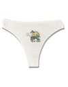 TooLoud Pugs and Kisses Womens Thong Underwear-Womens Thong-TooLoud-White-X-Small-Davson Sales