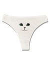 Green-Eyed Cute Cat Face Womens Thong Underwear