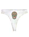 Version 6 Copper Patina Day of the Dead Calavera Womens Thong Underwear-Womens Thong-TooLoud-White-X-Small-Davson Sales