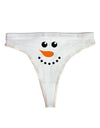 Snowman Face Christmas Womens Thong Underwear-Womens Thong-TooLoud-White-X-Small-Davson Sales