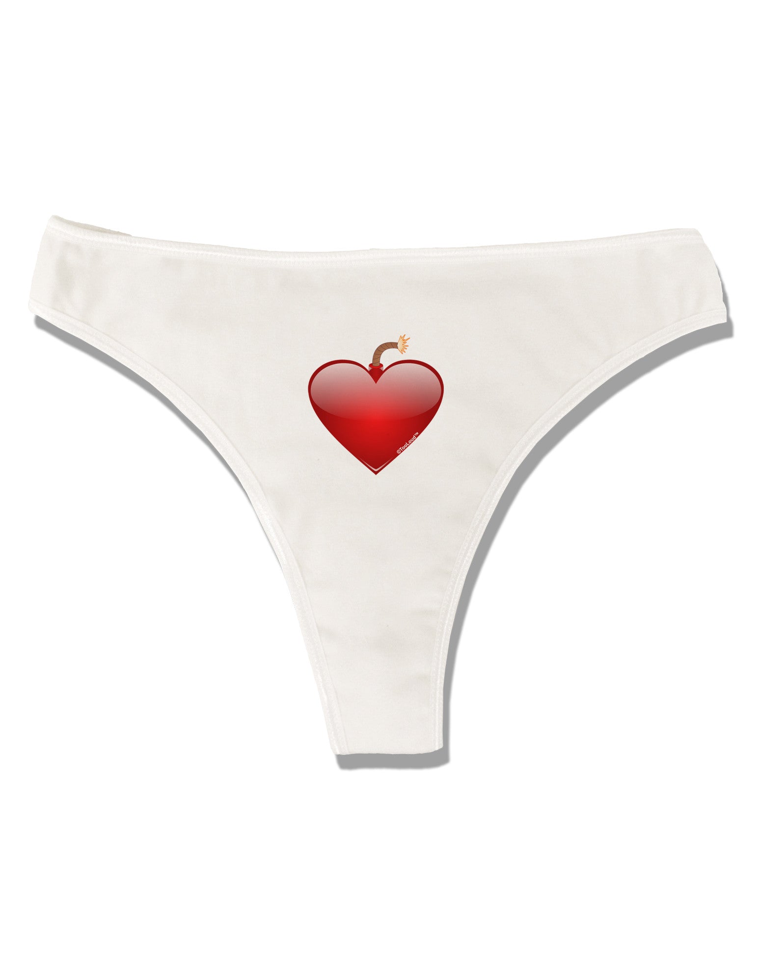 White womens underwear panties with hearts love ca
