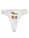 Chili Cookoff! Chile Peppers Womens Thong Underwear-Womens Thong-TooLoud-White-X-Small-Davson Sales