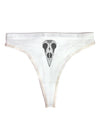Black and White Mystic Bird Skull Day of the Dead Womens Thong Underwear-Womens Thong-TooLoud-White-X-Small-Davson Sales