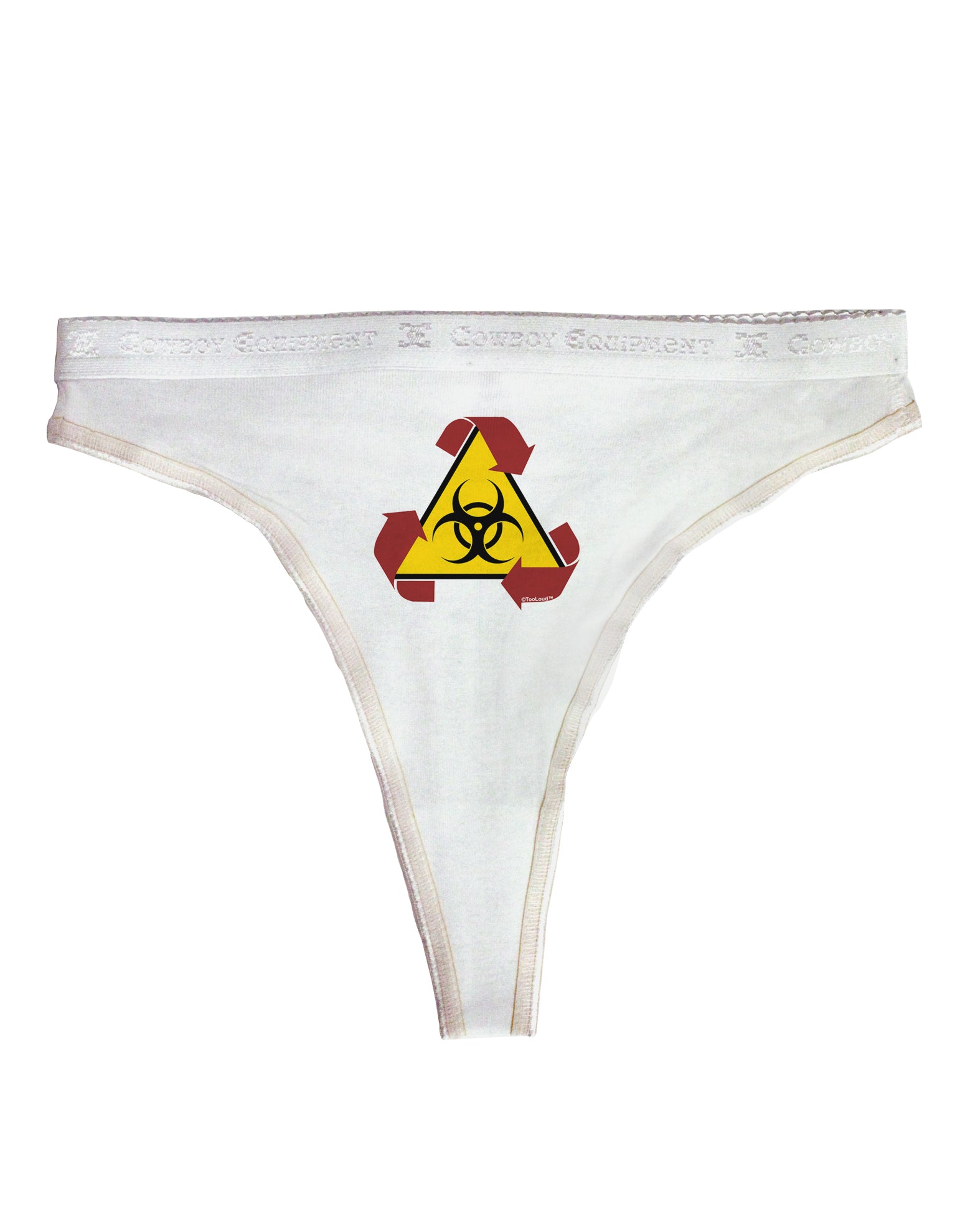 Recycle Biohazard Sign Womens Thong Underwear by TooLoud - Davson Sales