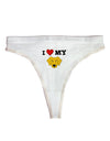 I Heart My - Cute Yellow Labrador Retriever Dog Womens Thong Underwear by TooLoud