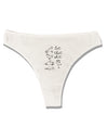 TooLoud Let That Shit Go Cat Yoga Womens Thong Underwear-Womens Thong-TooLoud-White-X-Small-Davson Sales