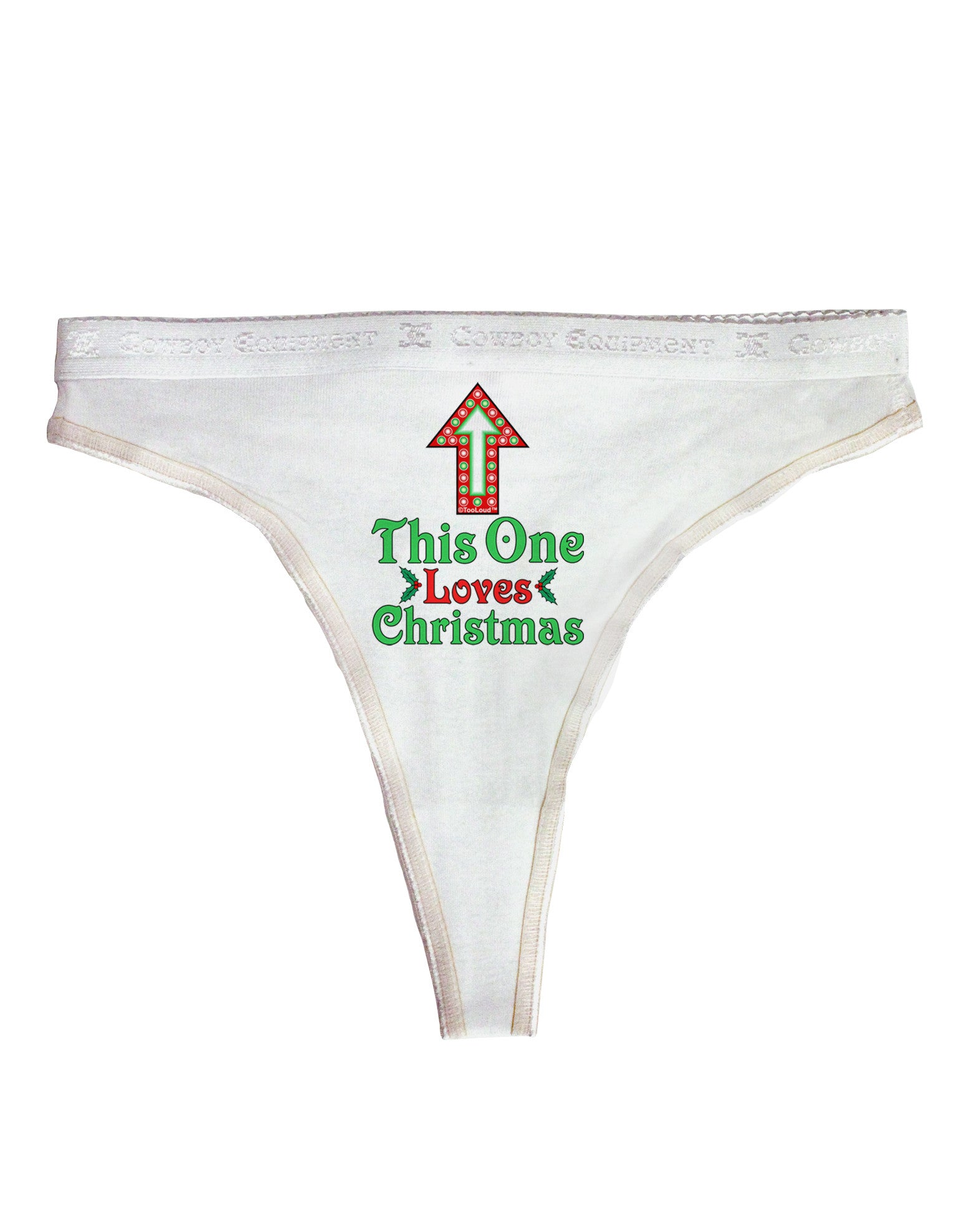  TooLoud Merry Christmas & Happy New Year Womens Thong