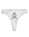 Scary Mask With Machete - Halloween Womens Thong Underwear-Womens Thong-TooLoud-White-X-Small-Davson Sales
