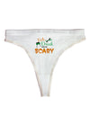 Eat Drink Scary Green Womens Thong Underwear-Womens Thong-TooLoud-White-X-Small-Davson Sales