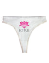 Lotus Flower Design Gradient - Text Womens Thong Underwear by TooLoud-Womens Thong-TooLoud-White-X-Small-Davson Sales